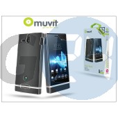 Sony xperia u (st25i) hátlap képernyővédő fóliával - muvit clear back - transparent I-MUCRY0007