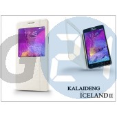 Samsung sm-n910 galaxy note 4 flipes tok - kalaideng iceland 2 series view cover - white KD-0272