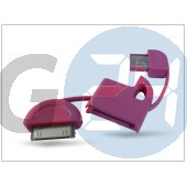 Apple iphone 2g/3g/3gs/4/4s/ipad/ipad2/ipod usb kulcstartó adatkábel - pink HD-CA17PK