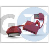 Apple iphone 2g/3g/3gs/4/4s/ipad/ipad2/ipod usb kulcstartó adatkábel - piros HD-CA17RD