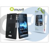 Sony xperia p (lt22i) szilikon hátlap - muvit rubber - black I-MURUB0049