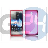 Sony xperia t (lt30p) szilikon hátlap - s-line - pink PT-849