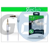 3,5 - 3,5 mm jack audio kábel 1 m-es lapos vezetékkel - gecko soundwire flat - white GG100056