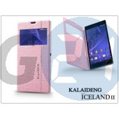Sony xperia t3 (d5103) flipes tok - kalaideng iceland 2 series view cover - pink KD-0312