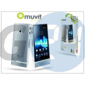 Sony xperia p (lt22i) hátlap képernyővédő fóliával - muvit clear back - transparent I-MUCRY0008