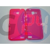 Alcatel 6034 - idol s pink hullámos szilikontok OT6034  E005657