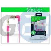 3,5 - 3,5 mm jack audio kábel 1 m-es lapos vezetékkel - gecko soundwire flat - pink GG100058