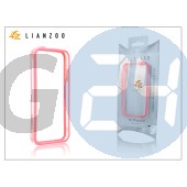 Apple iphone 5 védőkeret - bumper - gecko lianzoo - clear/pink GG154