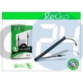 3,5 - 3,5 mm jack audio kábel 0,4-1,8 m-es spirál vezetékkel - gecko soundwire - black GG011