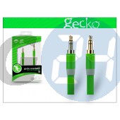 3,5 - 3,5 mm jack audio kábel 1 m-es lapos vezetékkel - gecko soundwire flat - green GG165