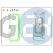 Apple iphone 5 védőkeret - bumper - gecko lianzoo - clear/green GG158