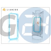 Apple iphone 5 védőkeret - bumper - gecko lianzoo - clear/blue GG156