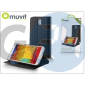 Samsung sm-n7505 galaxy note 3 neo flipes tok kártyatartóval - muvit slim and stand - black I-MUSNS0046