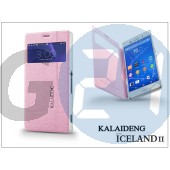 Sony xperia z3 (d6603) flipes tok - kalaideng iceland 2 series view cover - pink KD-0329