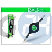3,5 - 3,5 mm jack audio kábel 80 cm-es kihúzható vezetékkel - gecko soundwire retract - black GG100022