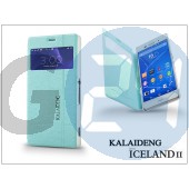 Sony xperia z3 (d6603) flipes tok - kalaideng iceland 2 series view cover - turquoise blue KD-0325