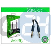 3,5 - 3,5 mm jack audio kábel 1 m-es lapos vezetékkel - gecko soundwire flat - black GG012
