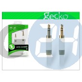 3,5 - 3,5 mm jack audio kábel 1 m-es lapos vezetékkel - gecko soundwire flat - white GG163