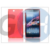 Sony xperia z ultra (c6802) szilikon hátlap - s-line - piros PT-1192