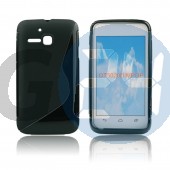 Alcatel ot5020 m pop fekete hullámos szilikontok OT5020  E003963
