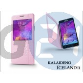 Samsung sm-n910 galaxy note 4 flipes tok - kalaideng iceland 2 series view cover - pink KD-0273