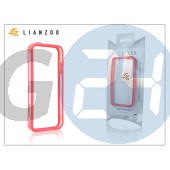 Apple iphone 5 védőkeret - bumper - gecko lianzoo - clear/red GG157