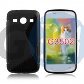 G3500 core plus fekete hullámos szilikontok Galaxy Core Plus G350  E004695