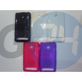 D2105 xperia e1 fekete hullámos szilikontok Xperia E1  E005407