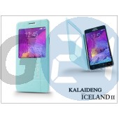Samsung sm-n910 galaxy note 4 flipes tok - kalaideng iceland 2 series view cover - turquoise blue KD-0269