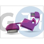 Apple iphone 2g/3g/3gs/4/4s/ipad/ipad2/ipod usb kulcstartó adatkábel - magenta HD-CA17MA
