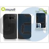 Samsung s7572 galaxy trend ii duos flipes tok kártyatartóval - muvit slim and stand - black I-MUSNS0044