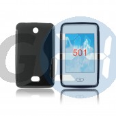 Nokia 501 fekete hullámos szilikontok 501  E005741