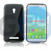 Alcatel ot4035x s9 pop fekete hullámos szilikontok OT4035X   E006082