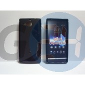 St25i xperia u fekete hullámos szilikontok Xperia U  E002398