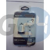 2100 mah-s szivartöltő micro usb-s és iphone 5 véggel Telefontöltők  E003064