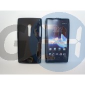 Lt28i xperia ion fekete hullámos szilikontok Xperia Ion  E002113