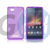 C1905 xperia m lila hullámos szilikontok Xperia M  E004524