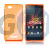 C1905 xperia m narancssárga hullámos szilikontok Xperia M  E004563