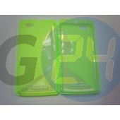 C1905 xperia m zöld hullámos szilikontok Xperia M  E004550