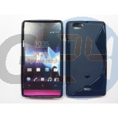 St23i xperia miro fekete hullámos szilikontok Xperia Miro  E002116