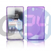 L36i xperia z lila hullámos szilikontok Xperia Z  E004474